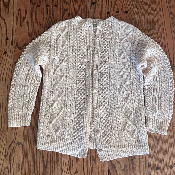 Vintage Irish Aran Cardigan | Kennedy of Ardara | Hand Knit Wool Fisherman - Picture 6 of 15
